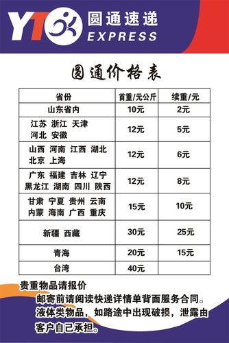 圆通快递收费标准是什么？-第1张图片-陕西物流货运